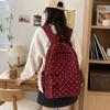 Sac à dos à bretelles doubles à pois Grande capacité Sacs d'école Style urbain Sac à dos de voyage Collège