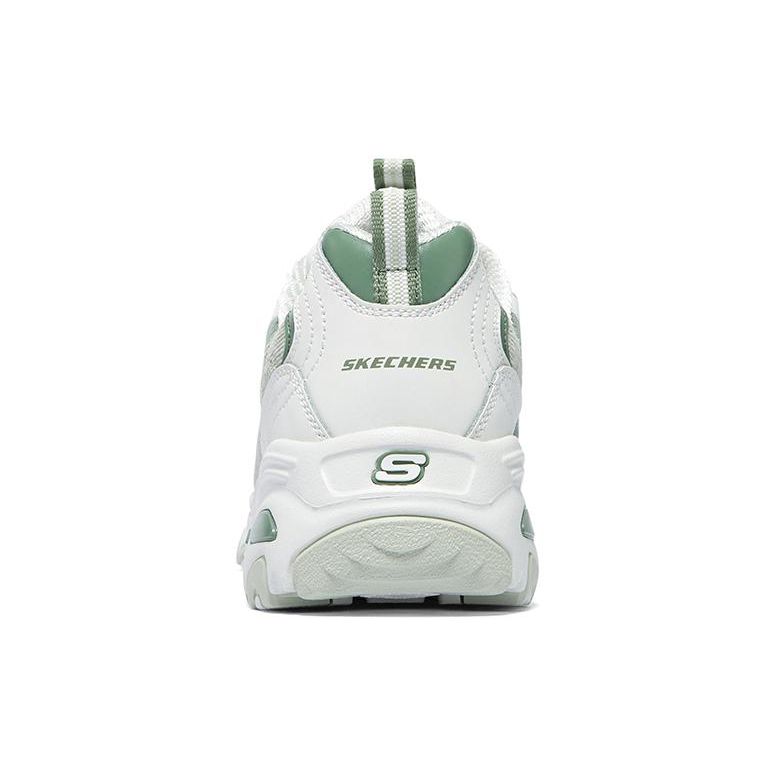Skechers DLites 1.0 Panda Shoes Milk Tea Bear Mint Milk Jelly Comfortable Retro Thick Sole Increased Height Low Top Dad Shoes 896276-WMNT