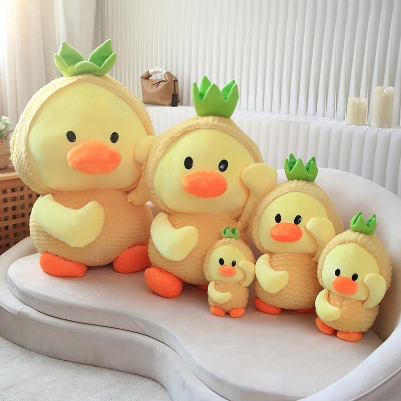 Cute Cute Pineapple Duckling Doll Plush Toy Duck Doll Children Soothing Rag Doll Birthday Gift