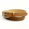 Simple light brown lady pin buckle belt, versatile casual soft leather decorative belt wholesale directly from the manufacturer