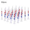 10/20/50 szt. Tees golfowe Niezniszczalne plastikowe Tees golfowe Zmniejsza tarcie Obrót boczny Akcesoria golfowe Wzór flagi USA Długie Tees golfowe Luzem