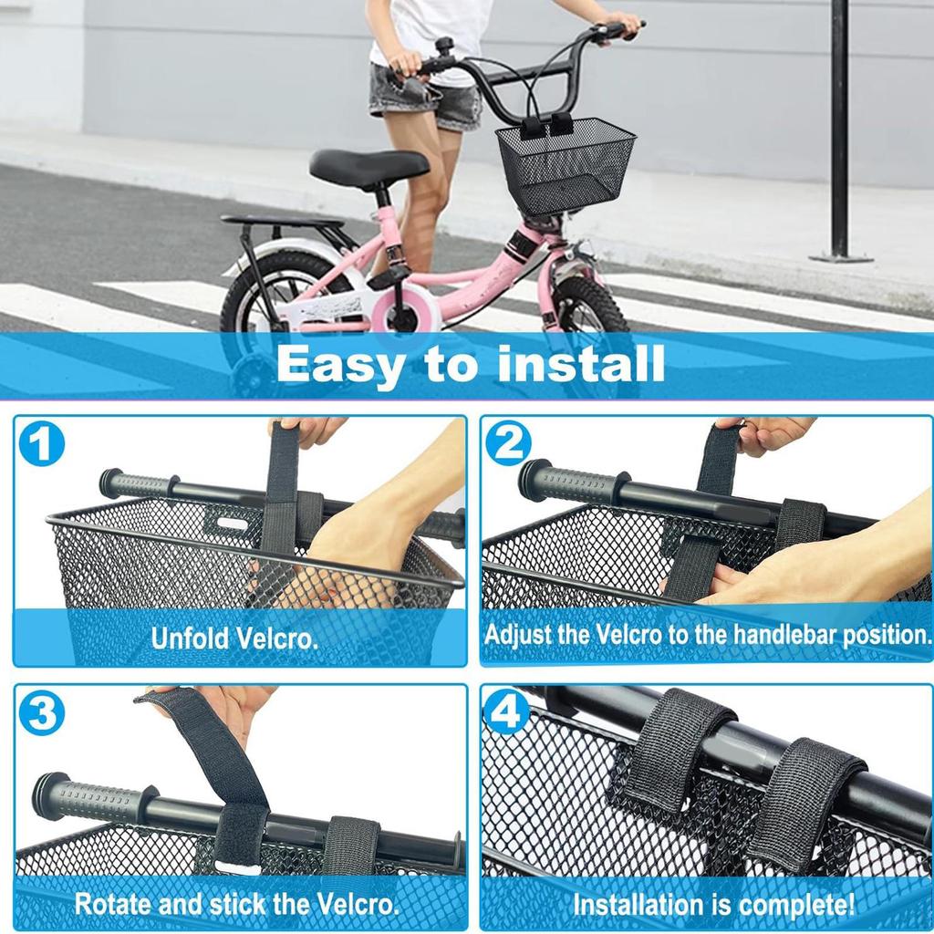 Kids Bike Basket Front Decoration Carrier Handlebar for Biking Accessory