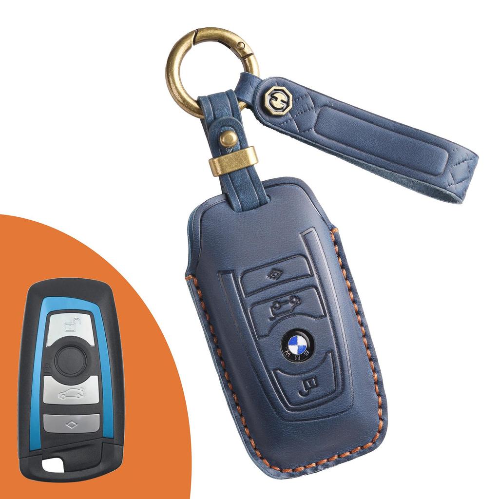 Handmade Leather Retro Key Cover for BMW 3 & 5 Series