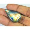21X35MM Natural Labradorite Pink Purple Flashy Pear Cabochon Loose Gemstone SK-3289