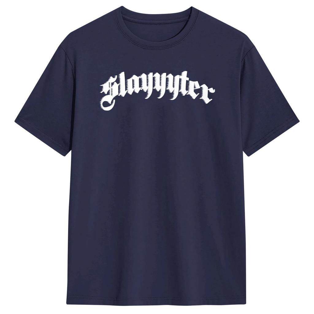 Slayyters Gothic Letter pRINT T Shirt Unisex  Vintage T Shirts Beach O Neck Fashion Tee Shirt Custom DIY Big Size Clothing