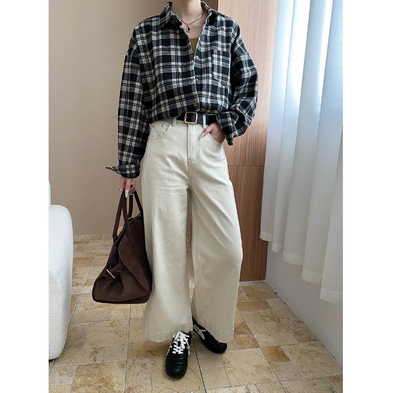 

Sinan Block Silk Scarf Belt Wide Leg Petite Jeans SN8192 XL абрикосовый