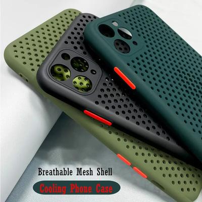 Custodia Raffreddante per iPhone 7 8 X XR Xs Max 11 14 15 Plus 13 12 Pro Max Mini SE 2020 Cover Protettiva Shell in Rete Traspirante