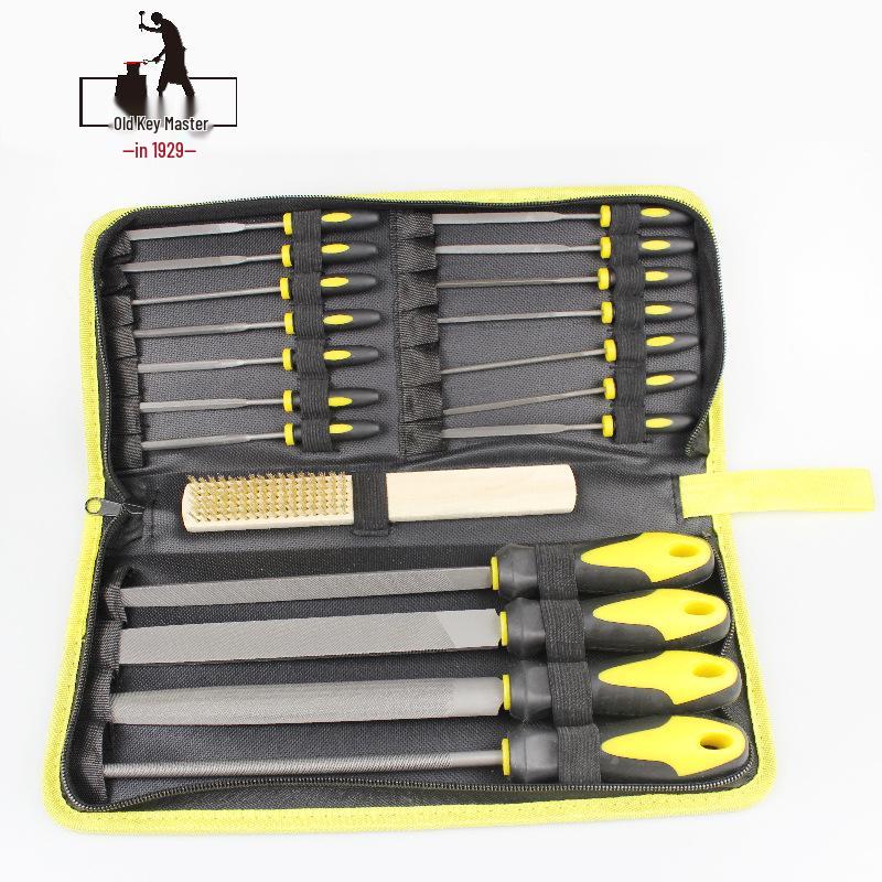 17-teiliges Feilenset mit Oxford-Werkzeugtasche für Schlosser und Schreiner
