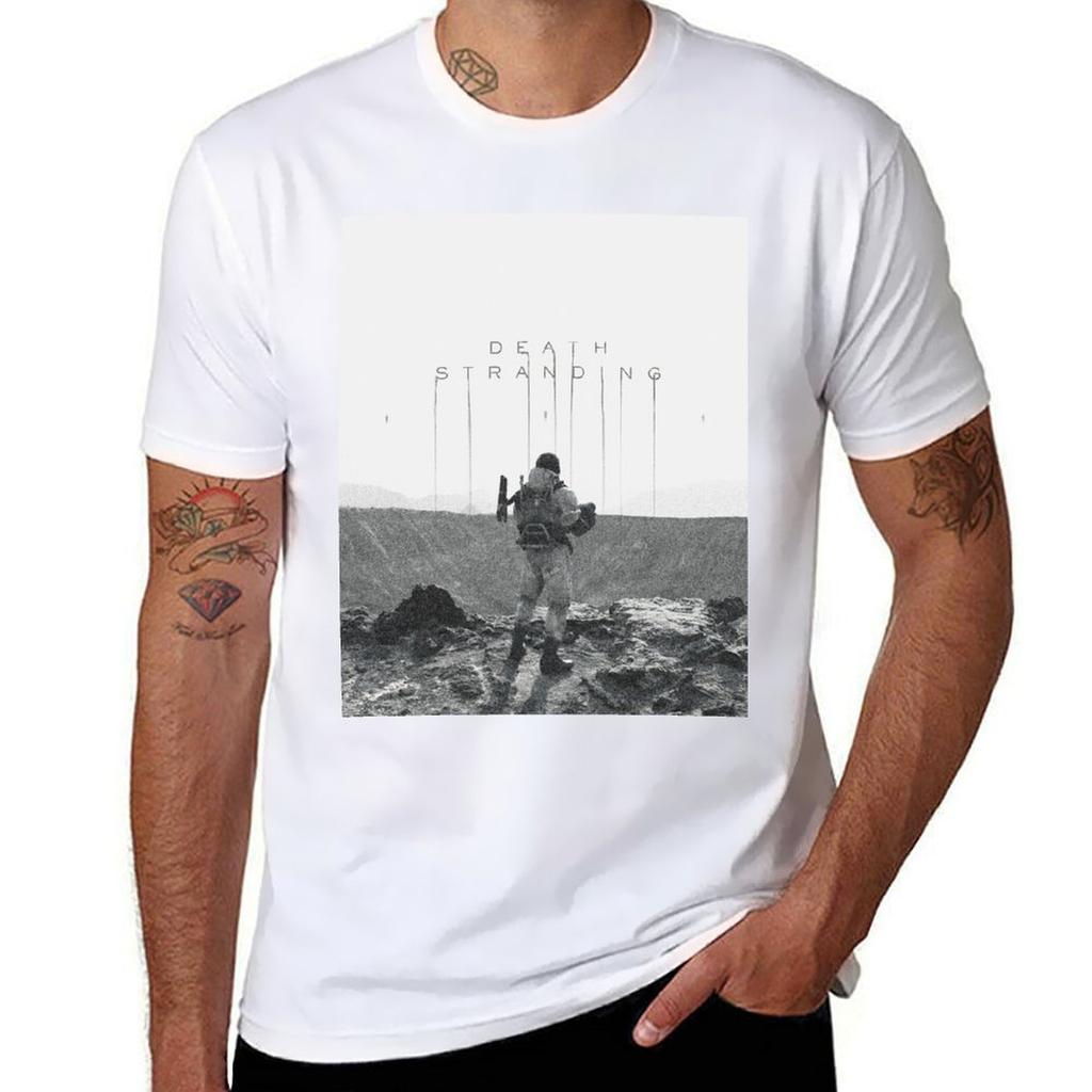 Death Stranding Poster 2 T-Shirt Work Outdoor Short Sleeve Tee