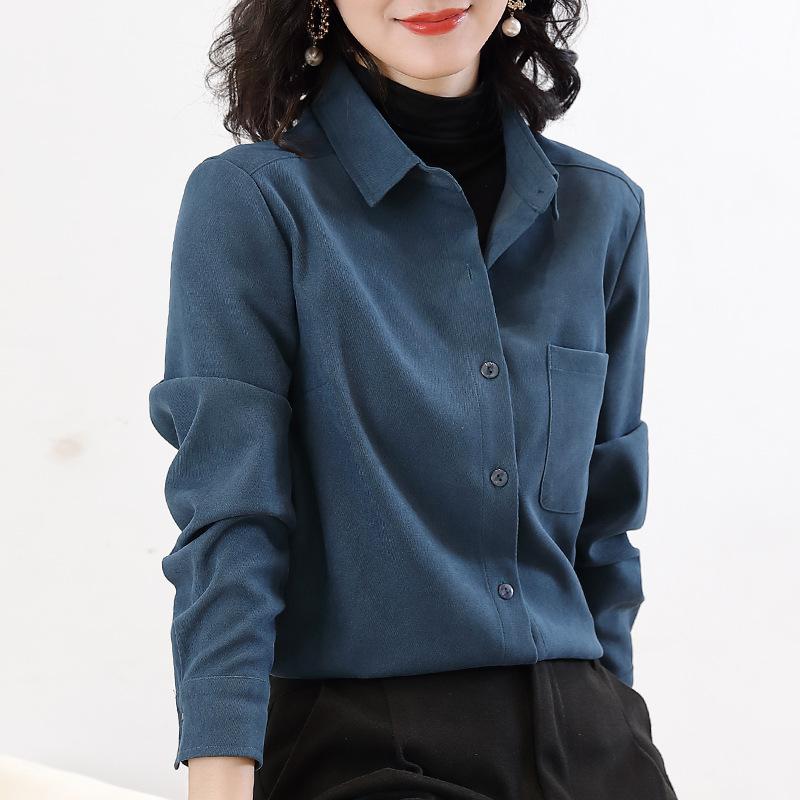 

Осенняя новая стильная толстая свободная рубашка с длинными рукавами для женщин, весенняя и осенняя куртка, рубашка, осенний топ M