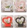 2Pcs Heart-Shaped Flower Wrapping Paper Box Handheld Foldable Portable Bouquet Packaging Box Gift Packing Box
