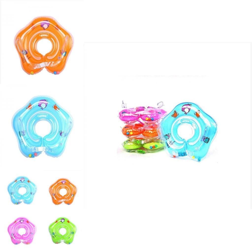 Baby Swimming Pool Bath Shower Neck Floating Water Tub Inflatable Ring Circle For Early Learning