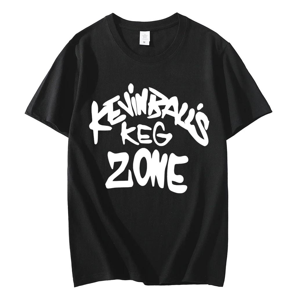 TV Series Shameless Kevin Balls Keg Zone Print Tshirt High Street Fashion Trend T Shirt Men Women Casual Loose Cotton Tshirts