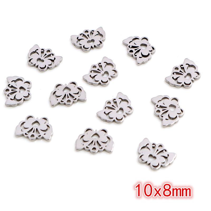 30pcs/lot No Fade Charms 316 Stainless Steel Butterfly tree heart Charms handmade Craft pendant Jewelry Making,DIY for necklace