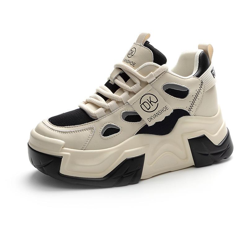 Inside Height Daddy Shoes Female Spring and Summer Everything with Thick Soled Daddy Shoes Student Casual