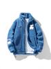 Unisex Thickened Lambswool Tie-dye Hoodie Jacket - Plus Size, Loose Fit, Stand Collar