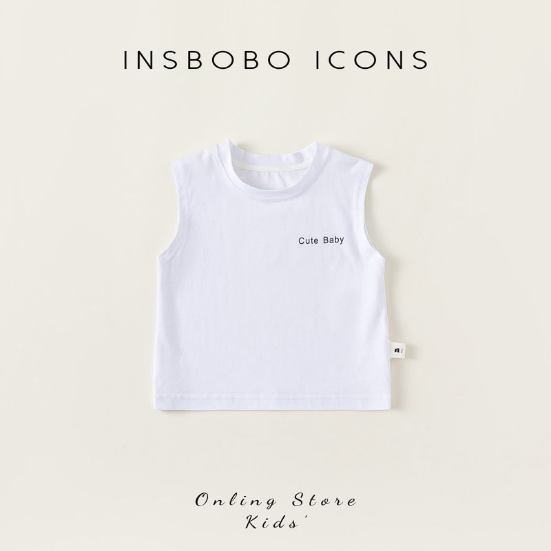 Insbobo Простая футболка-майка с индивидуальным дизайном без рукавов White 80