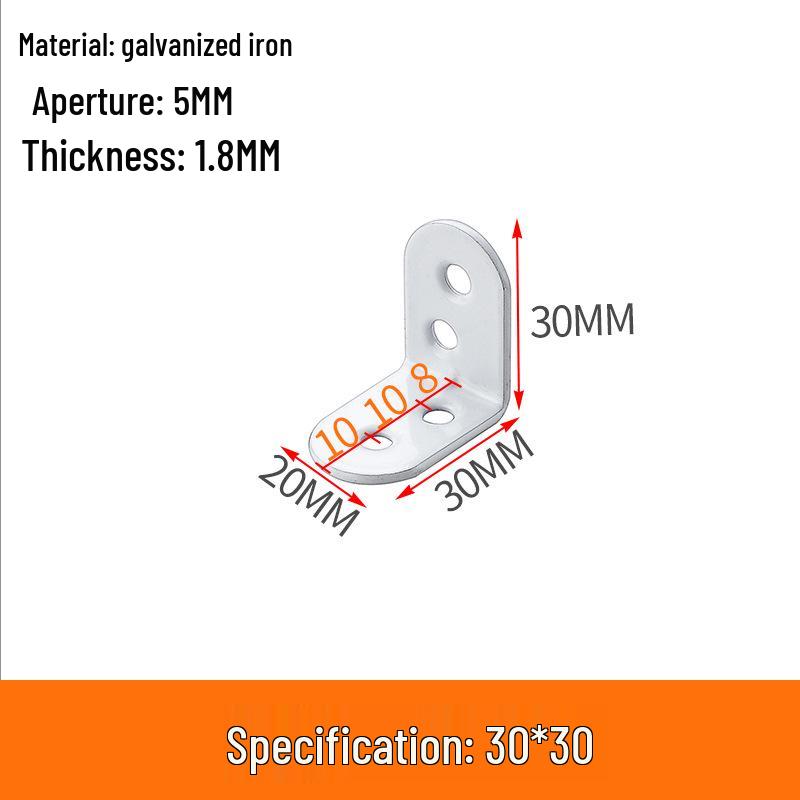 90° L-Shaped Angle Bracket for Table, Chair, Cabinet, and Shelf Support
