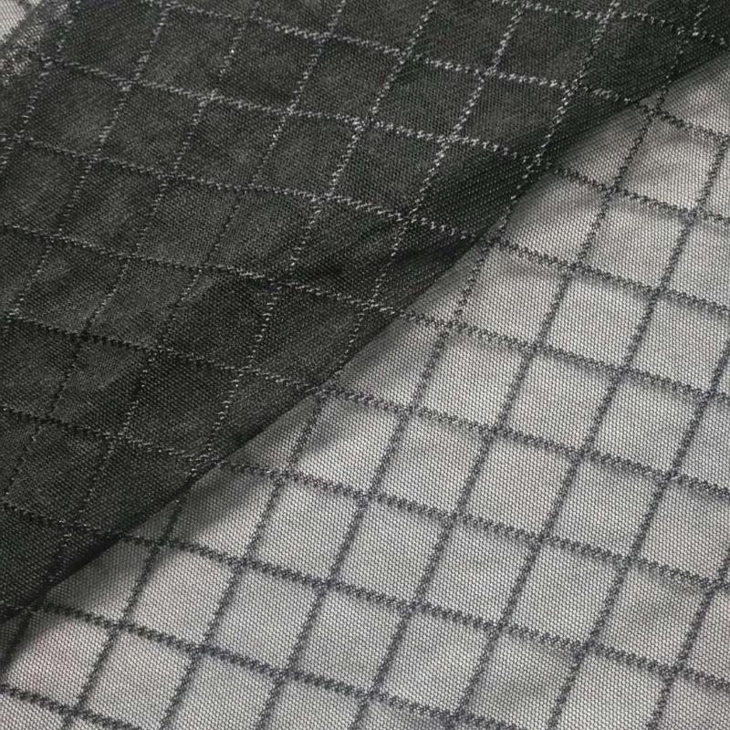 

1yard*150cm Diamond Pattern Elastic Mesh Fabric Hollowed-out Net Fabric for Dance Suit DIY Sewing Clothing 1yard чорний