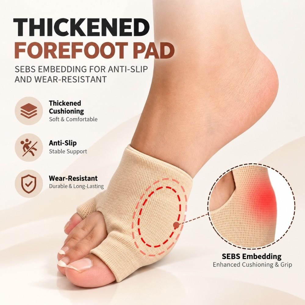 U-Shaped Bunion Protector Sleeve Thickened Forefoot Metatarsal Pad Big Toe Little Toe
