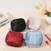 NEW Sparkling Star Velvet Makeup Bag, Large Capacity Multi-Use Pouch with Golden Zipper for Makeup Coins, 4 Colors