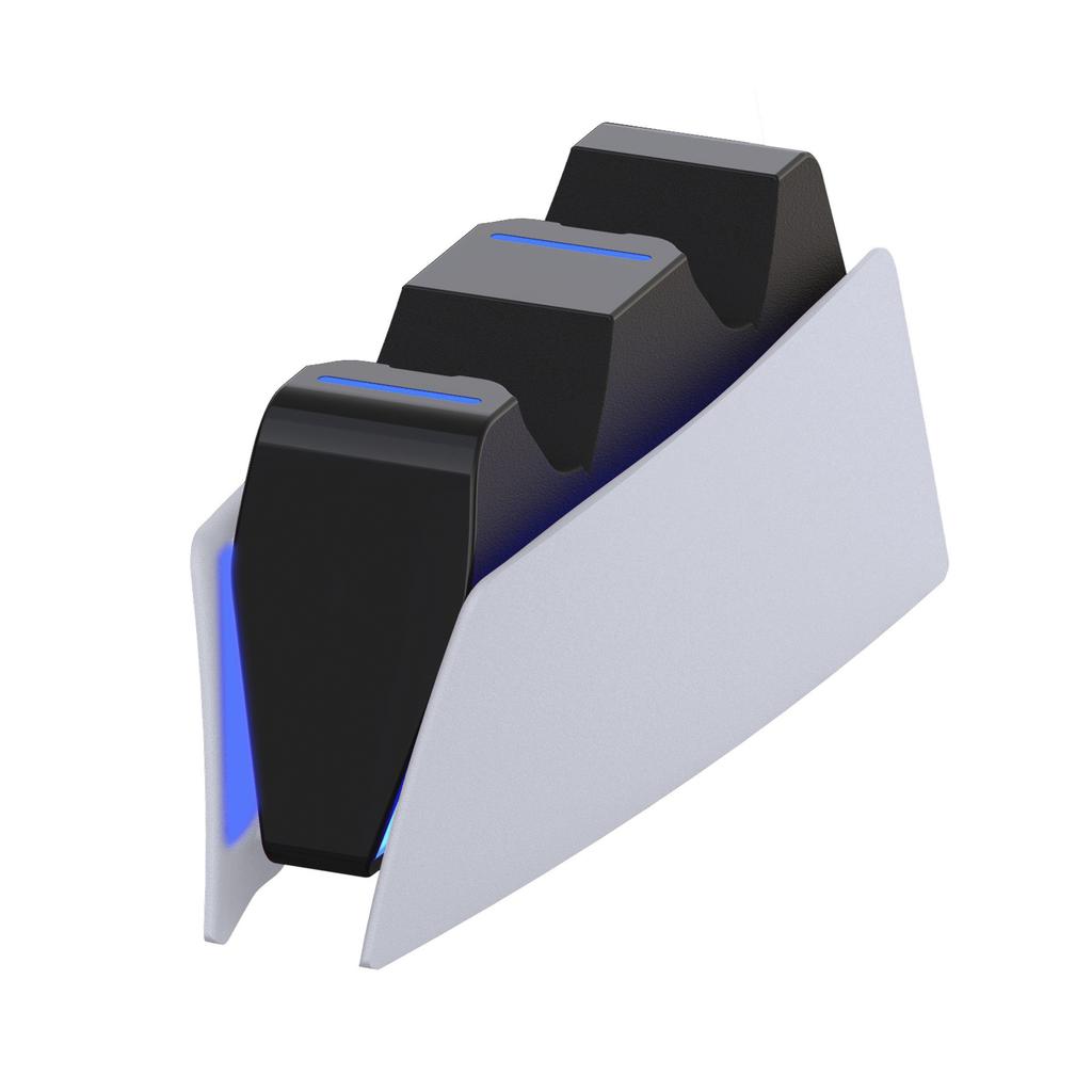 Dual Fast Charging Dock Station for PS5 Controllers, Plug & Play Contact Charger with LED Indicator Lights