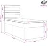 Box Spring Bed with Mattress Dark Brown 90 x 190 cm Fabric