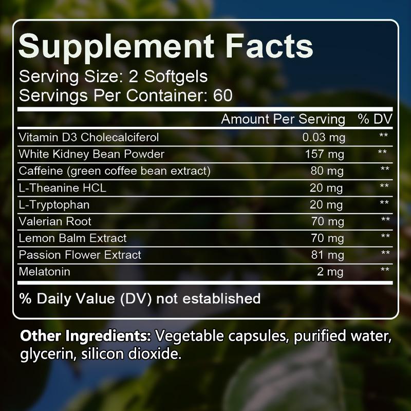 Fearathe Nachtzeit Fettverbrennungs-Kapseln mit Vitamin D, 120 Kapseln