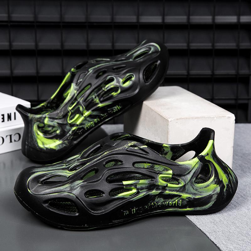 Fashion 2025 Summer Coconut Hole Shoes Bag Head Sandals Men's Beach Shoes Casual Foreign Trade Eva Garden Shoes Men's