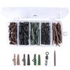 120Pcs Carps Fishing Tackle Set Fishing Accessory Set Including Carps Hook Quick Changes Swivels Anti-Tangles Sleeves