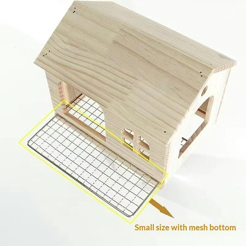 Ziehbarer Boden Netz Vogelhaus Papagei Holzhaus Tigerfell Pfingstrose Mönch Wellensittich Kleines Haus Kleines Sonnen Fluchthaus Spielzeug