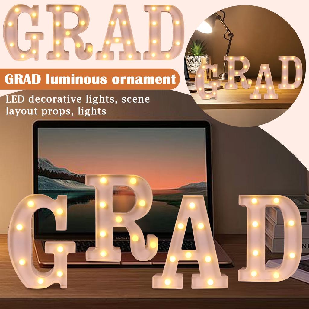 Graduation Decorations LED Light Up Number Decorative Signs For Kindergarten, Preschool, High School, College Walls, Party Supplies