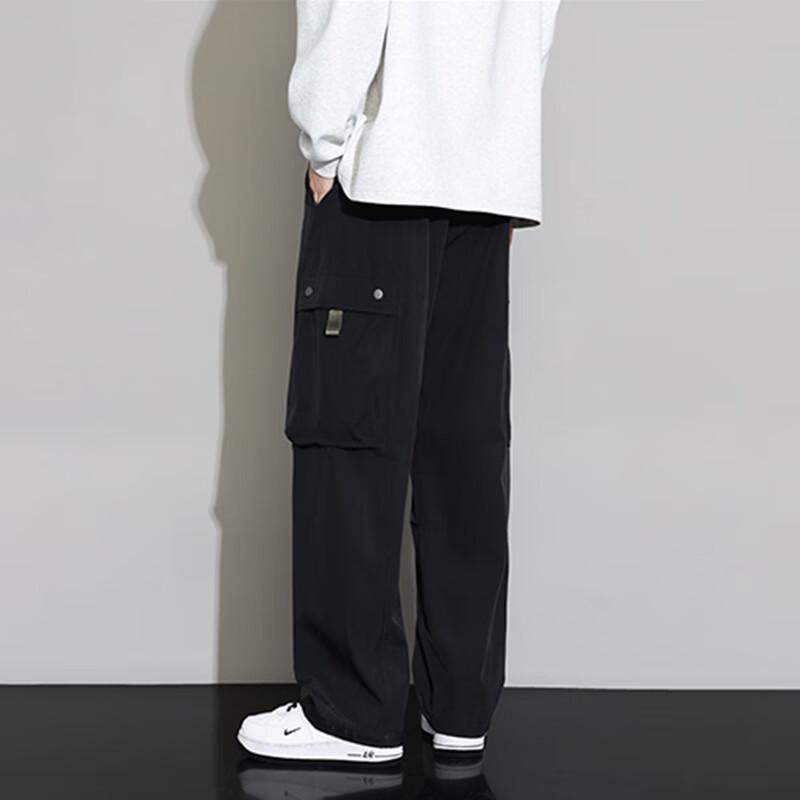Men's Autumn/Winter American Workwear Straight Wide-Leg Pants