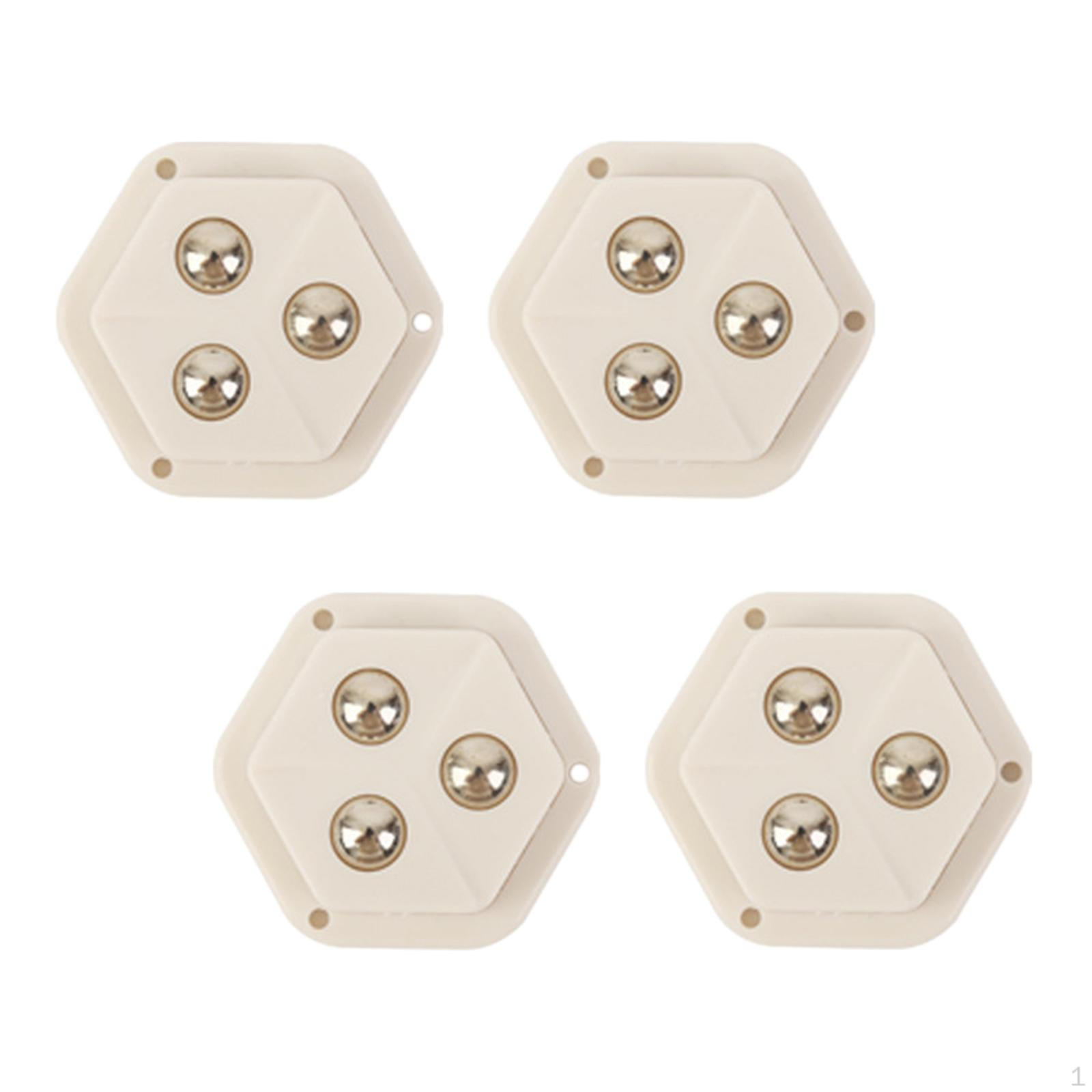 4 Pieces Caster Wheels Rotatable Swivel Paste Type Casters for Storage Box