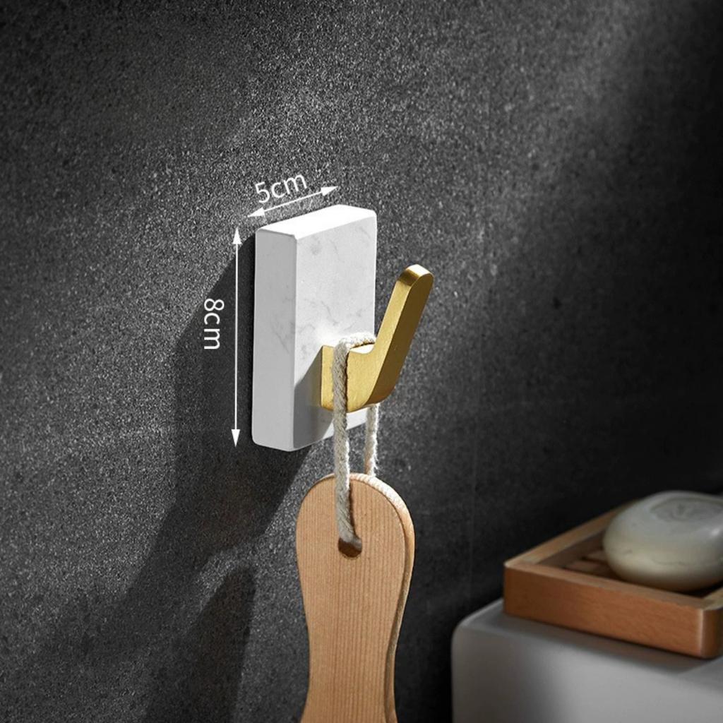 Marble Towel Hook Wall Mount Brushed Gold Towel Hanger, Robe Hooks Bathroom Clothes Hooks,Bathroom Hardware,kitchen Hook