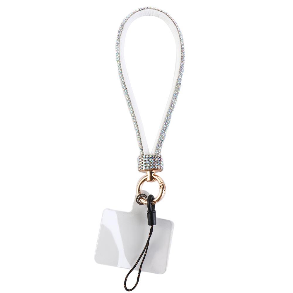 Short Wrist Style Glitter Rhinestone Phone Lanyard Luxury Hanging Cord Mobile Phone Chain Decoration Pendant