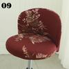 Elastic Arc Chair Cover Bar High Stool Cashier Bank Stool Cover  Kitchen Chair Cover Dining Home Decor Seat Cover