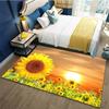 Sunflower Field Sunshine Landscape Area Rug Beautiful Flowers Carpet Floral Scenery Floor Mat Home Living Room Bedroom Door Mat
