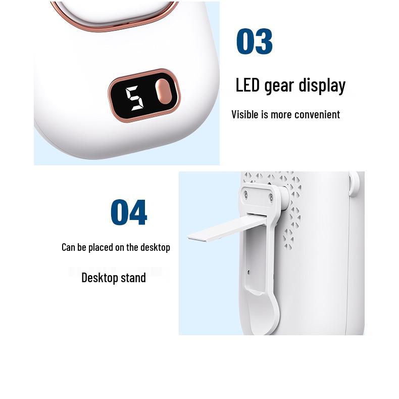 2026 Waist-Hanging Mini USB Fan: Powerful Wind, Customizable Logo, Neck-Hanging, USB Rechargeable