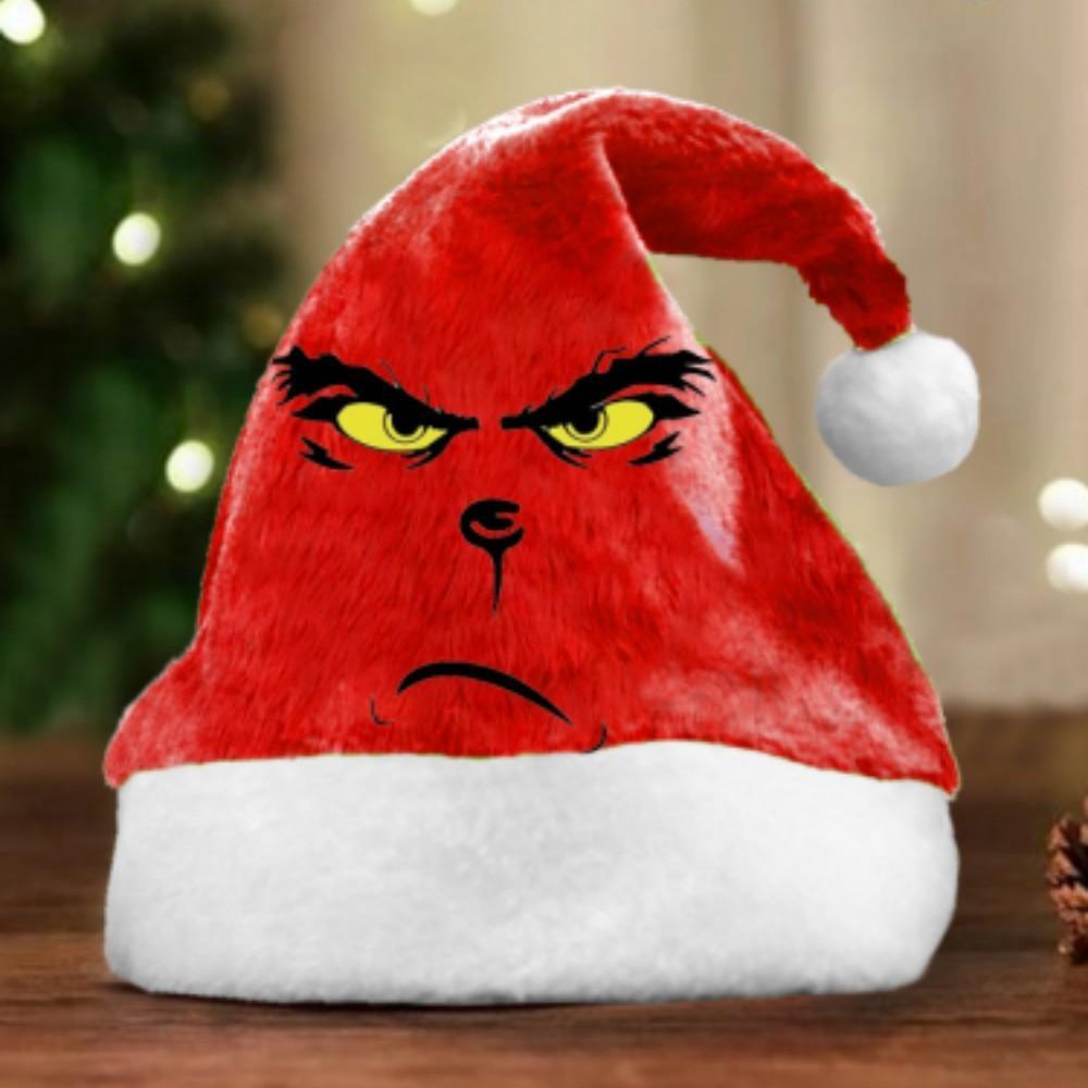 Grinch Christmas Hat With Thick Fleece For Winter Holiday Celebrations