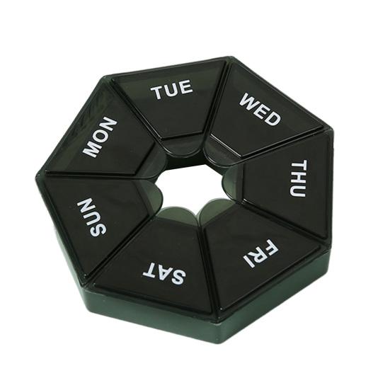 Weekly Pill Organizer with 7 Compartments Portable Travel Pill Case Once Daily Medication Dispenser Capsule Pill Management Storage Box