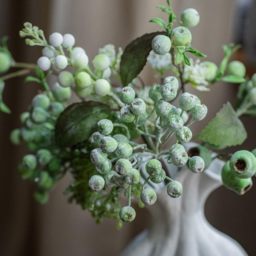 Frost Finis Multi-color Artificial Berry Branches Blueberry Fruits Bouquet Floral Arrangement