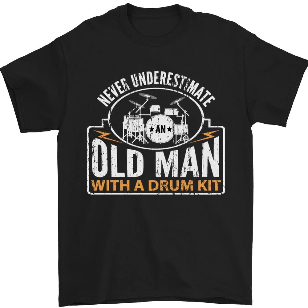 Drumming An Old Unisex Drummer Drum Funny Unisexs TShirt 100 Cotton S