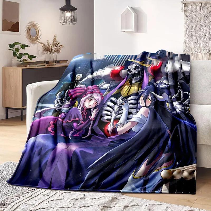 3D Print Anime Overlord Soft Plush Blanket, Flannel Blanket Throw Blanket for Living Room Bedroom Bed Sofa Picnic Cover