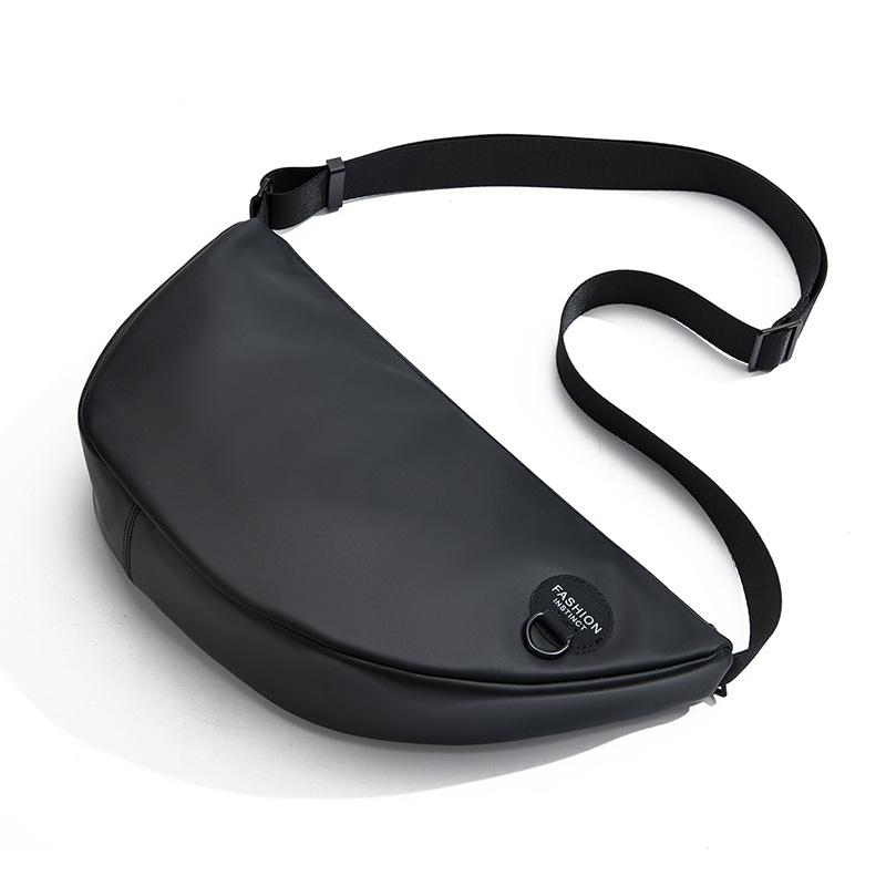 

Fashion breast bag unisex fashion casual shoulder bag trendy messenger bag waterproof bag daily commuter bag чёрный
