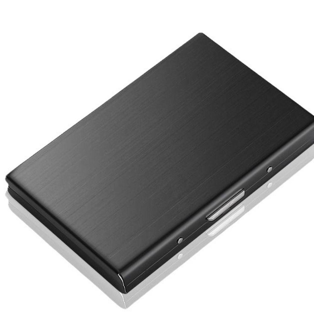 10 Slots Stainless Credit Card Holder Men Slim Anti RFID Travel ID Cardholder Debit Box Women Wallet Metal Case Porte Carte