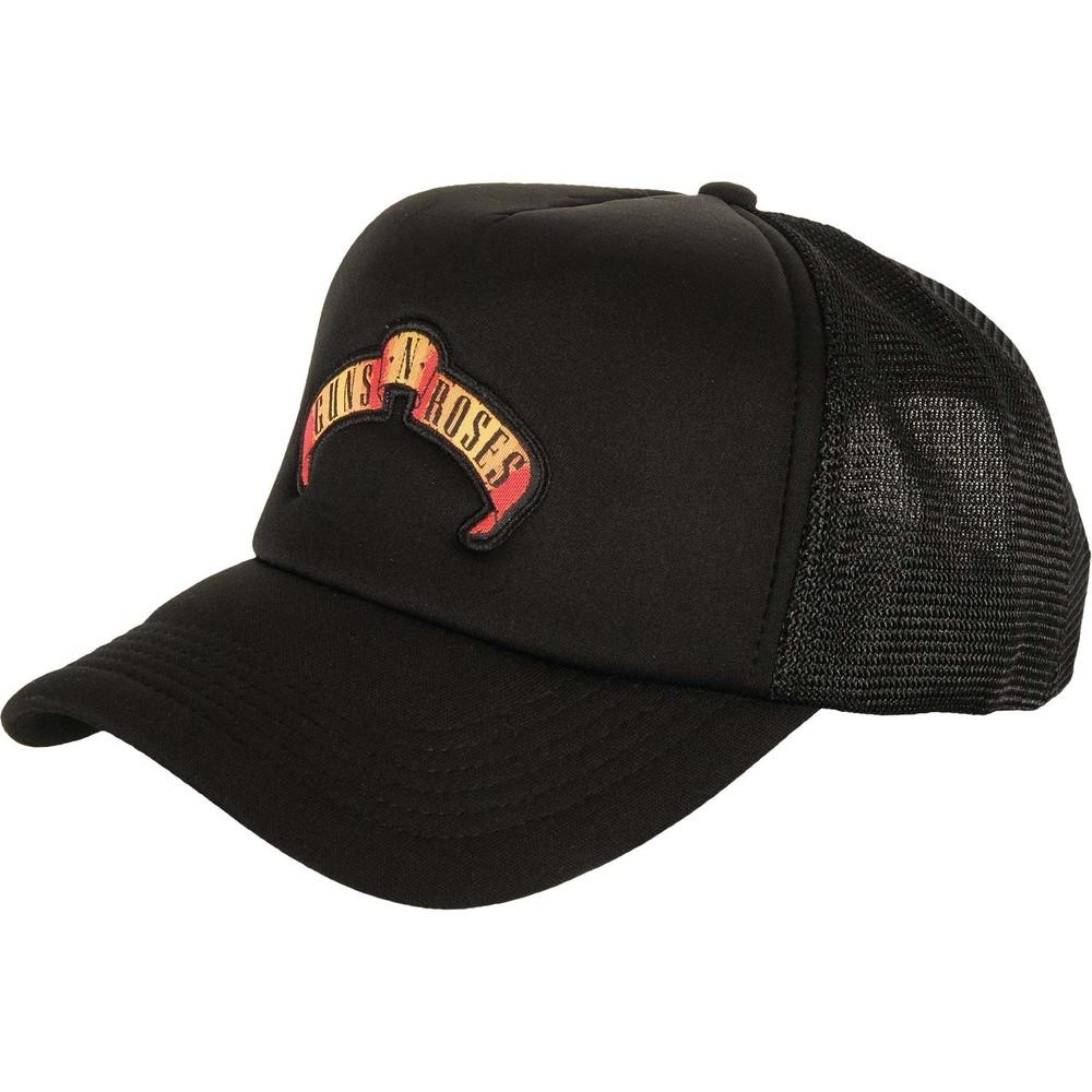 Guns N Roses Scroll Logo Trucker Cap Adjustable Black Unisex T-Shirt XXL