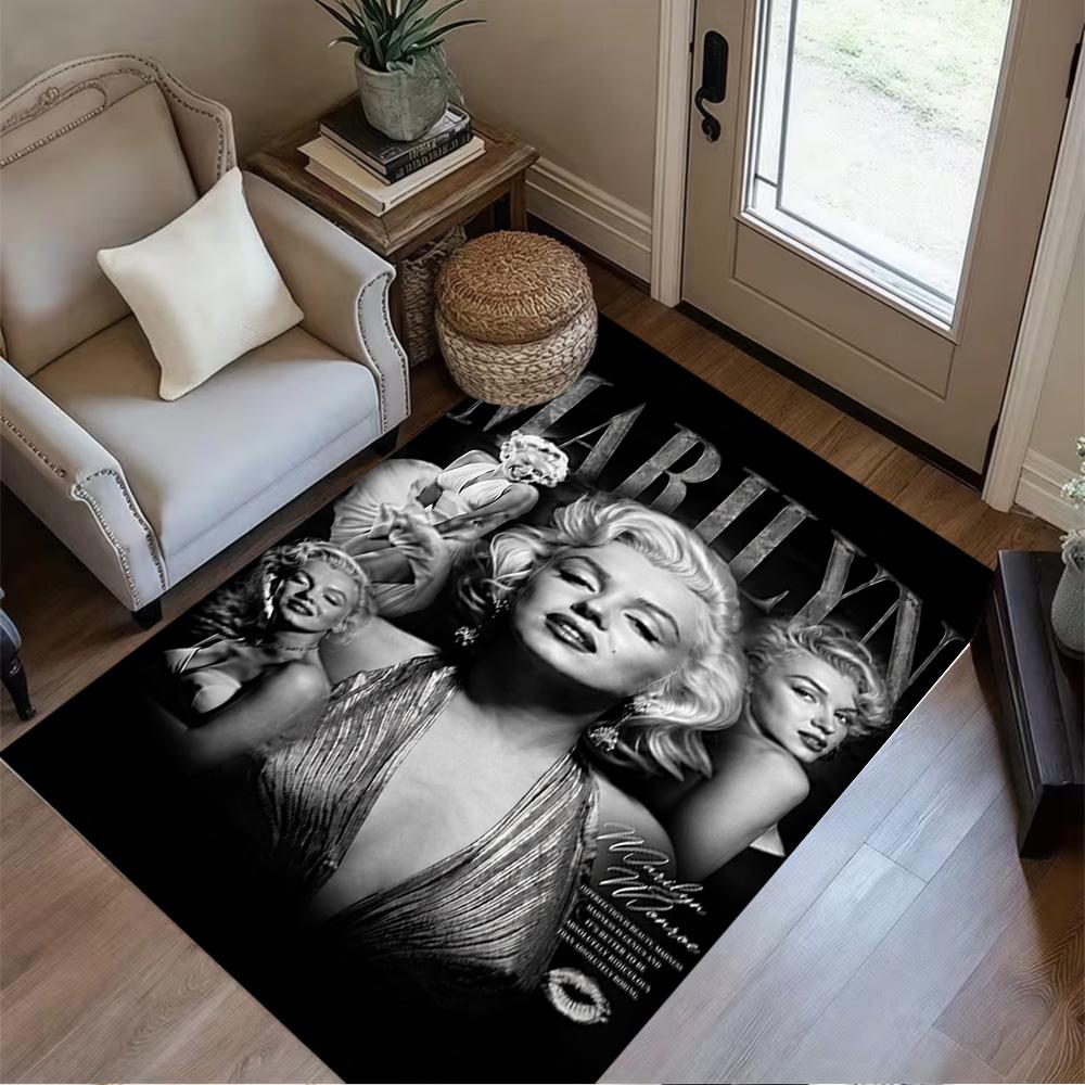 Tappeto da Pavimento Iconico di Marilyn Monroe Tappeto per Ufficio Adatto per Balcone Stanze dei Giochi Corridoio Ingresso Tappeto Antiscivolo Decorazione Ufficio Anime Regalo per Festival