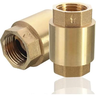 1/2" 3/4" 1-1/2" Female Thread NPT Brass Thread In-Line Spring Check Valve One-Way Anti Backflow Valve Water Control Float Valve