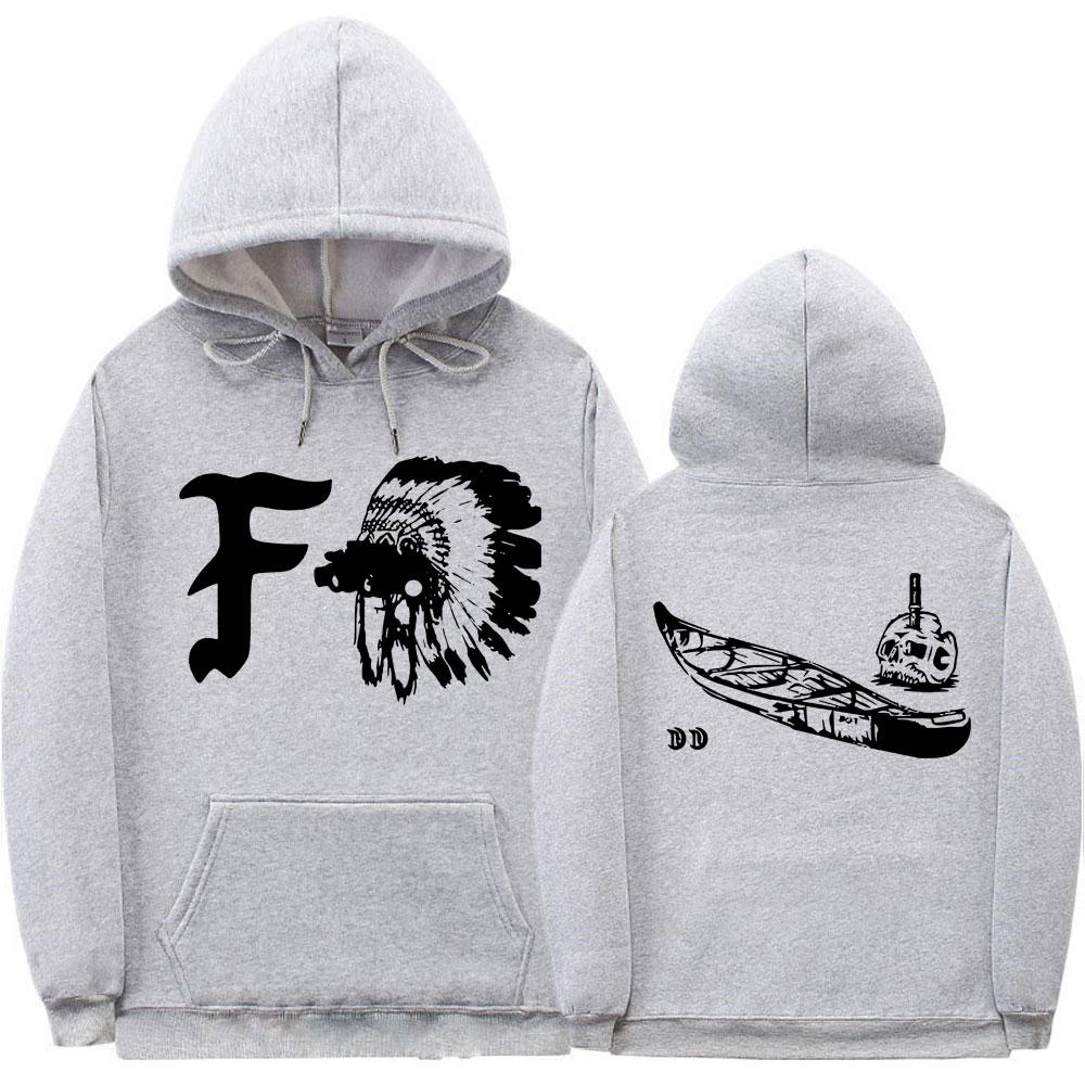 Mikina s potiskem FOG Skupina předsunutých pozorovatelů Gbrs Mikina Pánská Retro Smrt Lebka Oblečení Mikiny Skupiny předsunutých pozorovatelů